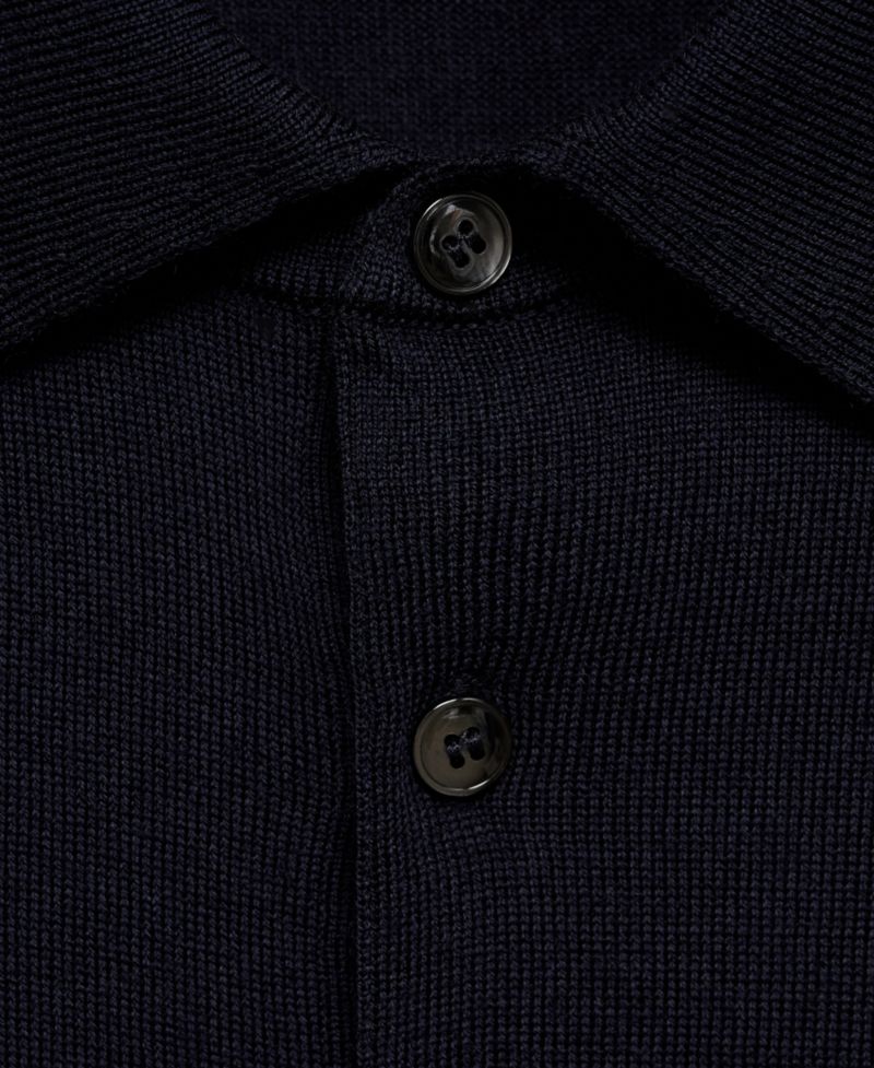 Men's Wool Knitted Polo Sweater