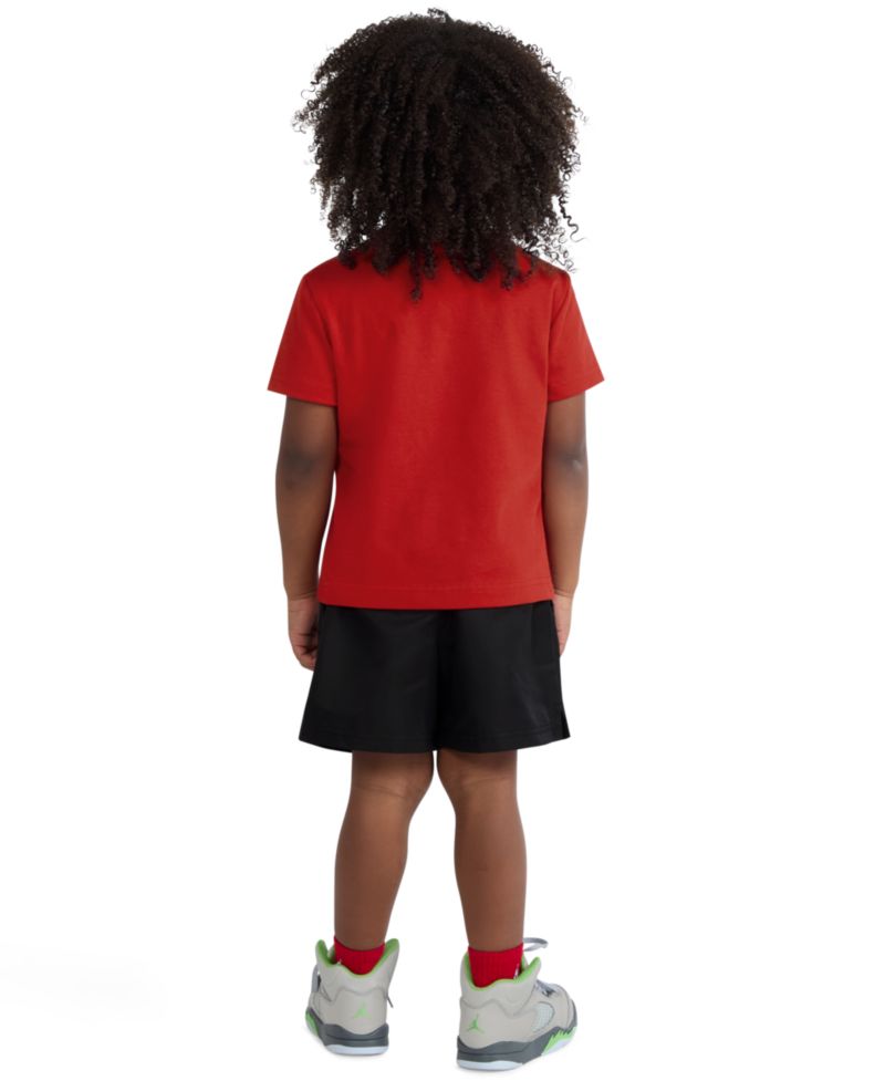 Boys' 2T-7 Dri-FIT Crewneck Jersey T-Shirt and Mesh Shorts, 2-Piece Set