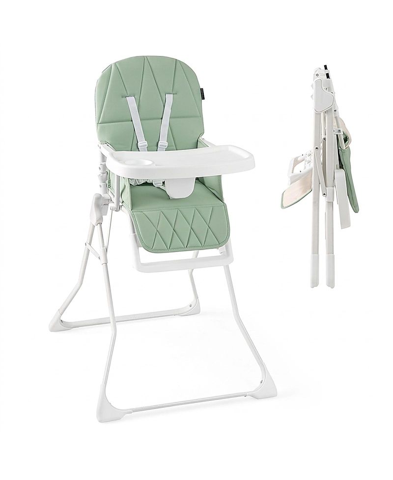 Baby Compact Foldable High Chair with Removable Waterproof Cushion