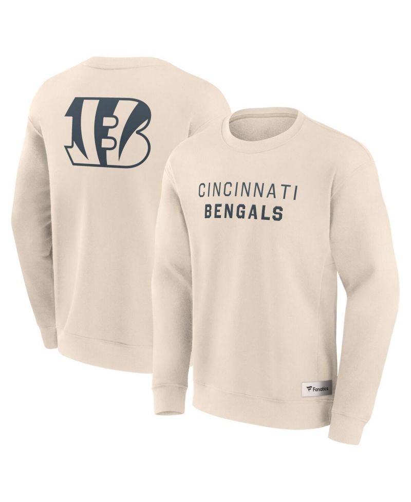Men's Cream Cincinnati Bengals Elements Future Ground Lettering Pullover Sweatshirt