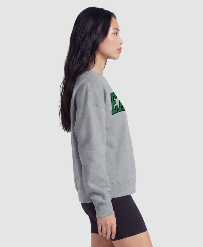 Philadelphia Eagles Women's Contrast Lined Sweatshirt - Heather Gray