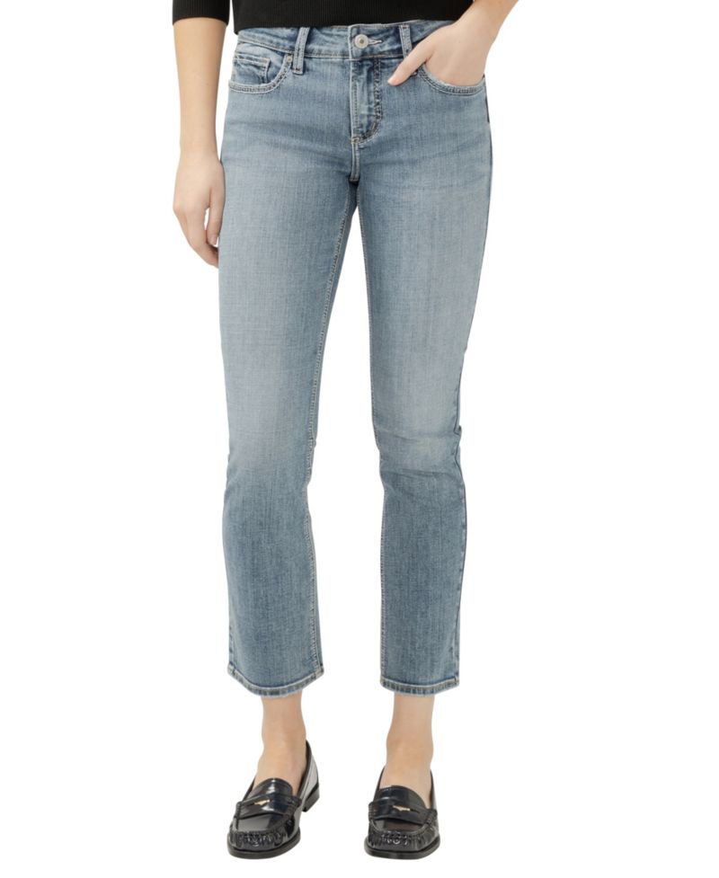 Women's Elyse Mid Rise Comfort Fit Straight Leg Jeans