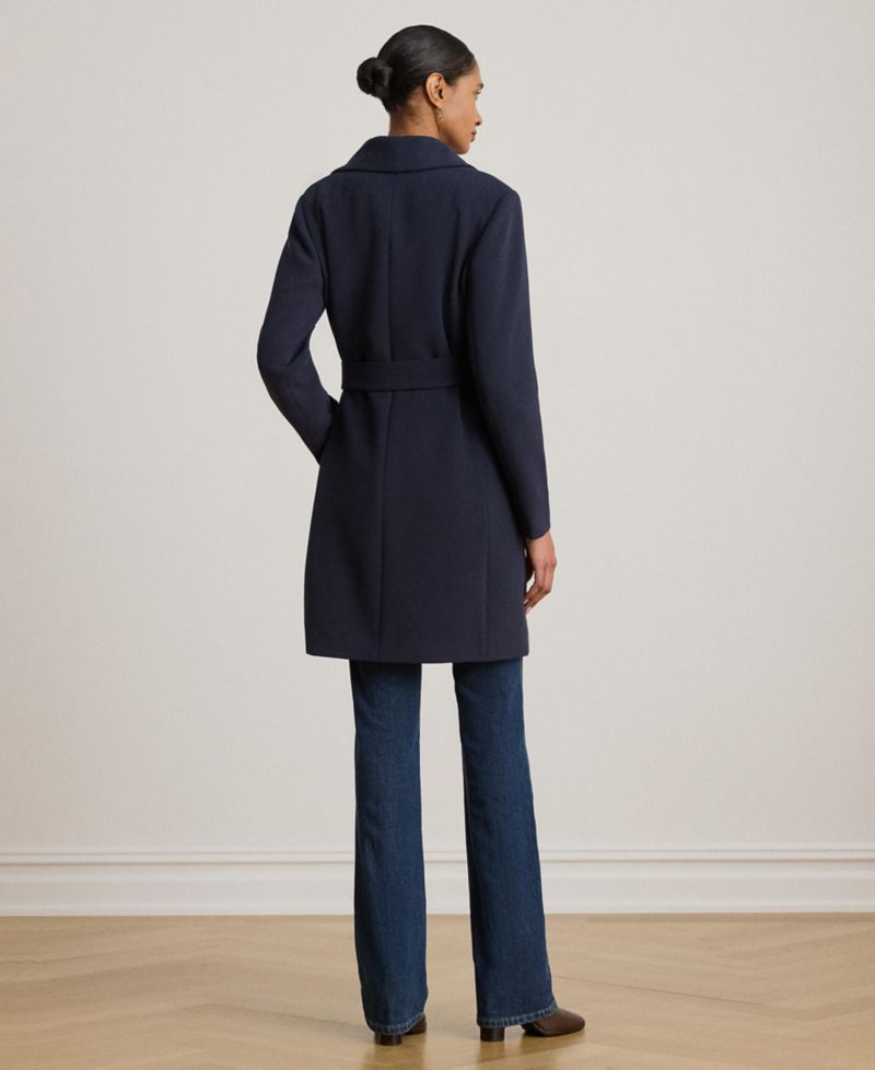 Women's Belted Wing Collar Trench Coat