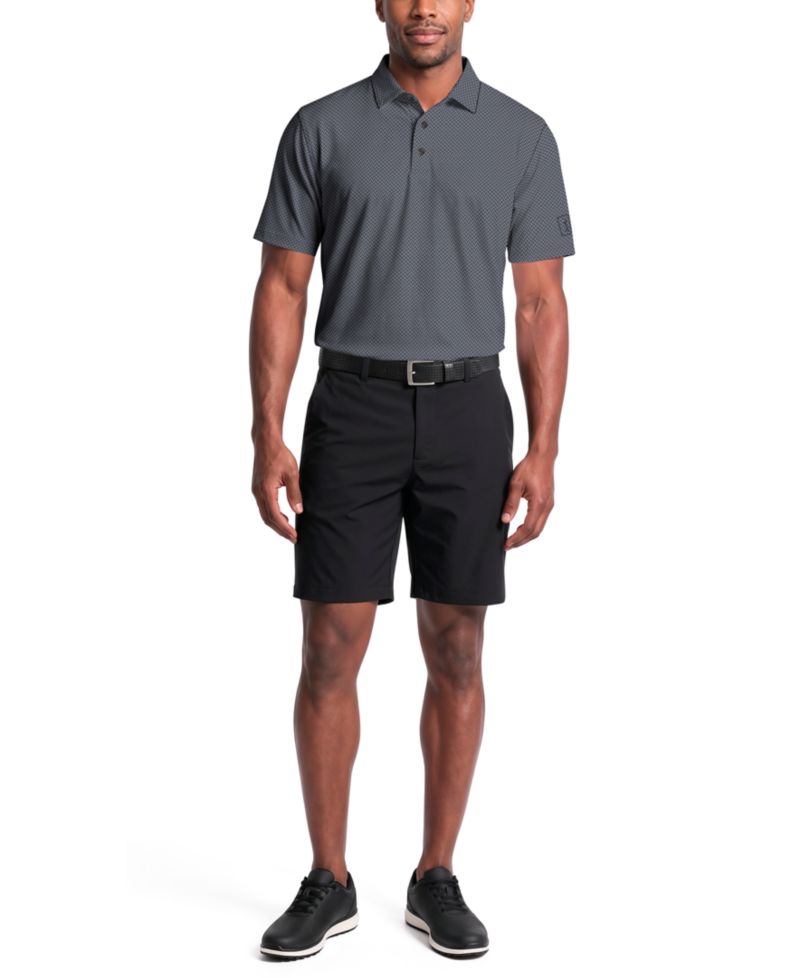 Men's Herringbone Jacquard Golf Polo Shirt