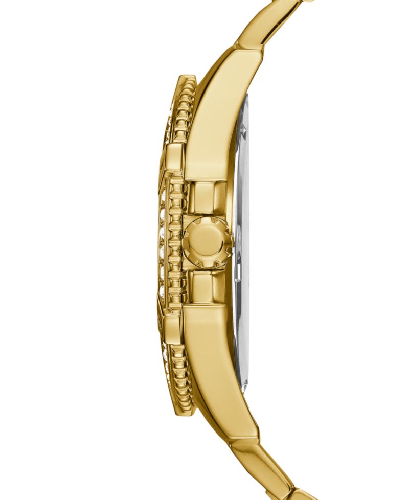 Men's Crystal Gold-Tone Stainless Steel Bracelet Watch 46mm