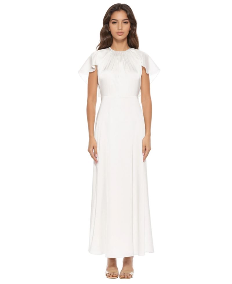 Women's Danica Crewneck Flutter Sleeve Cap Dress