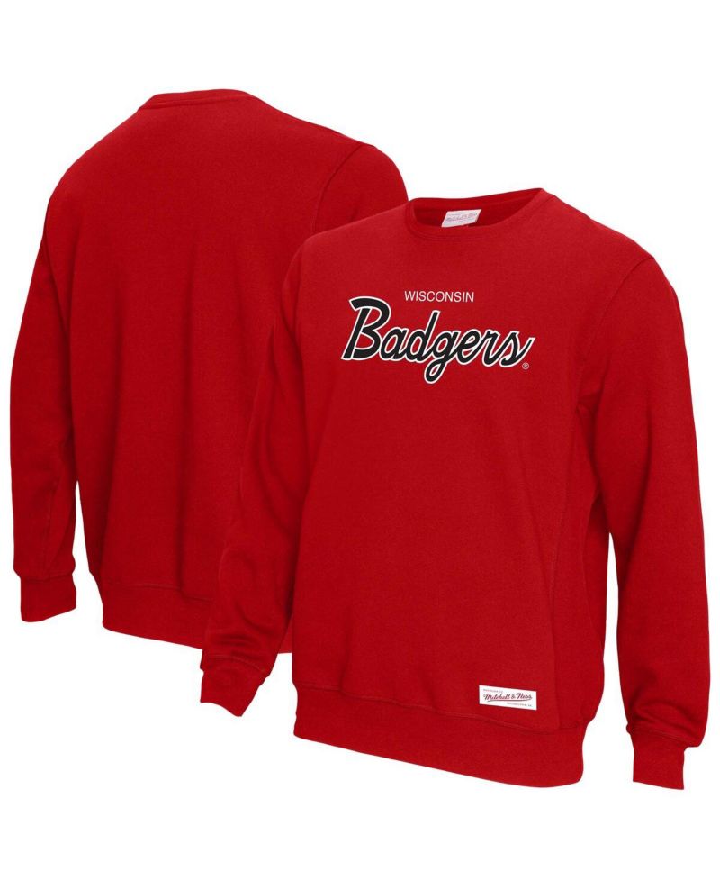 Men's Red Wisconsin Badgers Elite Script Pullover Sweatshirt
