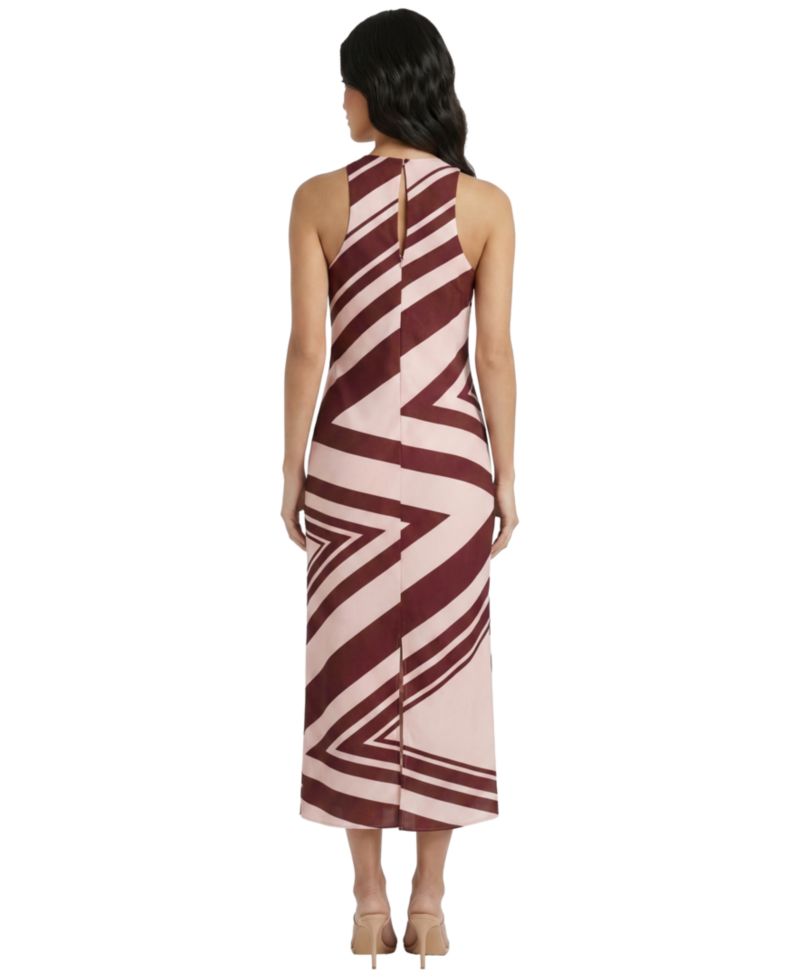 Women's Printed Sleeveless Midi Dress