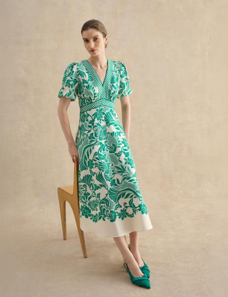 Trelissick V-Neck Fit Flare Dress