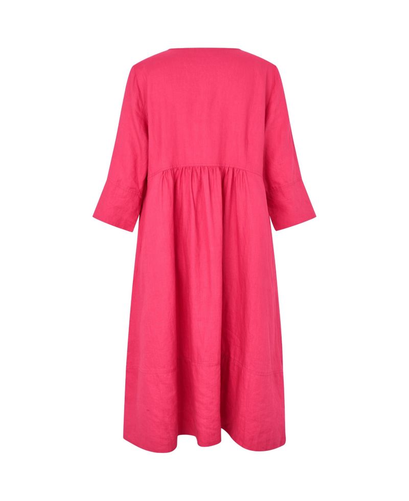 Women's MaNasya V-Neck Linen Midi Dress