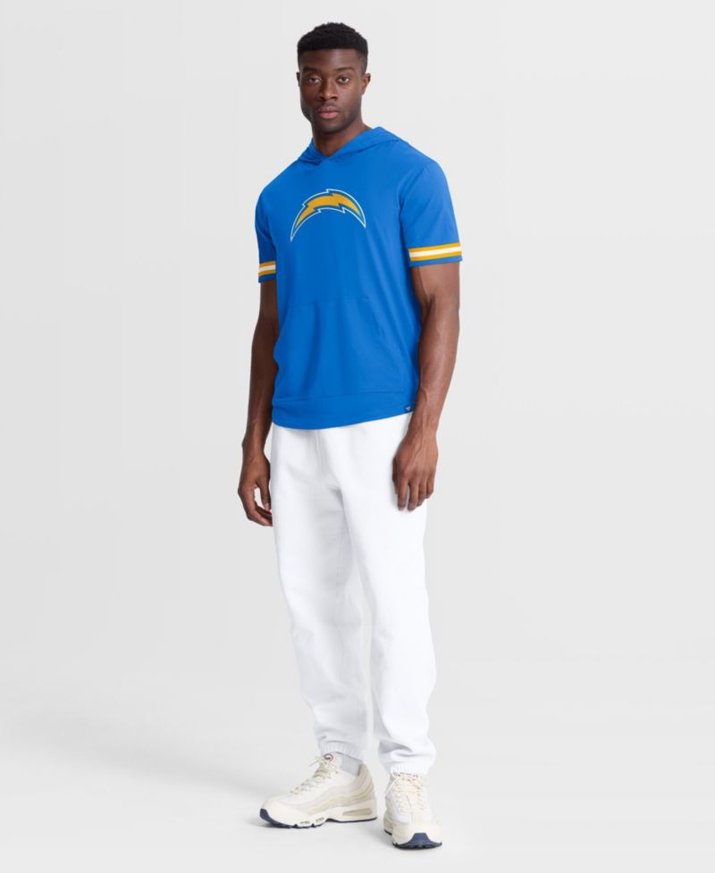 Men's Powder Blue Los Angeles Chargers Optimal Play Short Sleeve Hooded T-Shirt