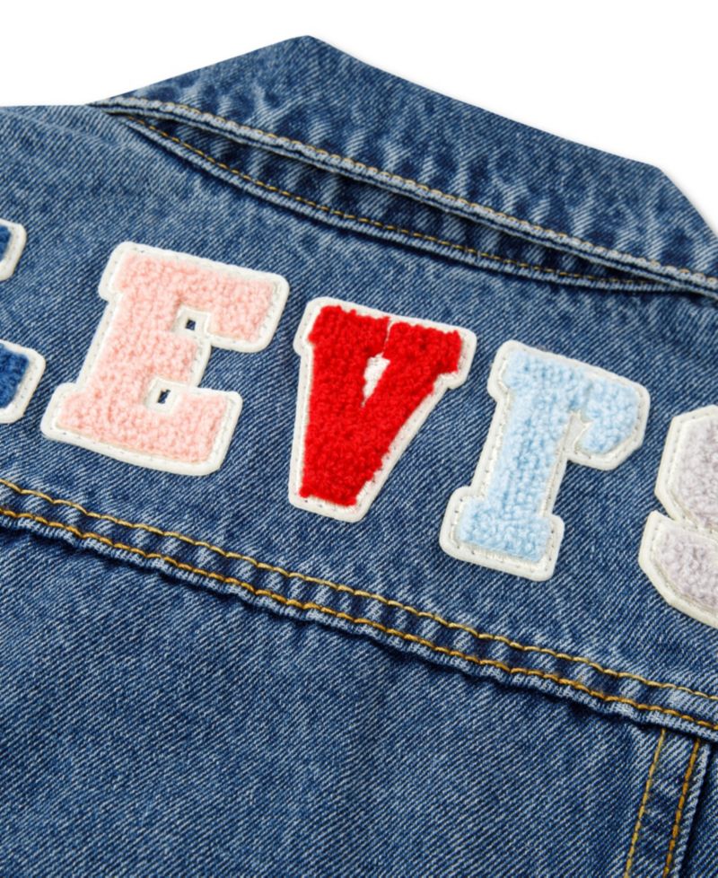 Girls' 7-16 Patched Denim Trucker Jacket