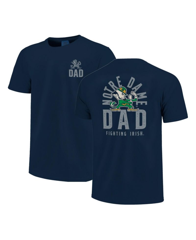Men's Navy Notre Dame Fighting Irish Father's Day Mascot Overlay T-Shirt
