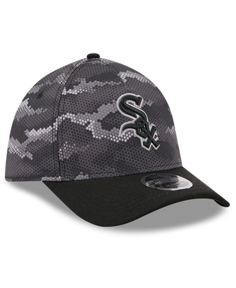 Men's Black Chicago White Sox Camo 39THIRTY A-Frame Flex Hat
