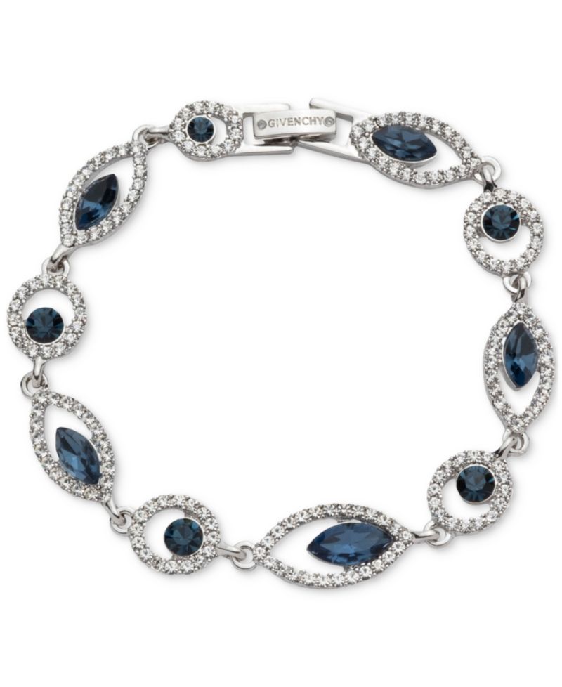 Silver-Tone Pav&eacute; & Color Crystal Flex Bracelet