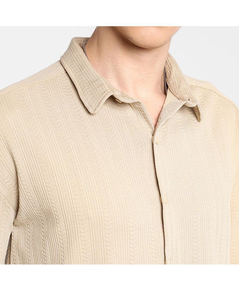 Men's Spear-Textured Shirt