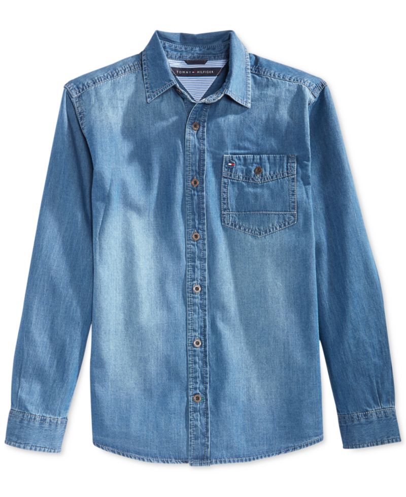 Toddler and Little Boys Button-Front Max Denim Shirt