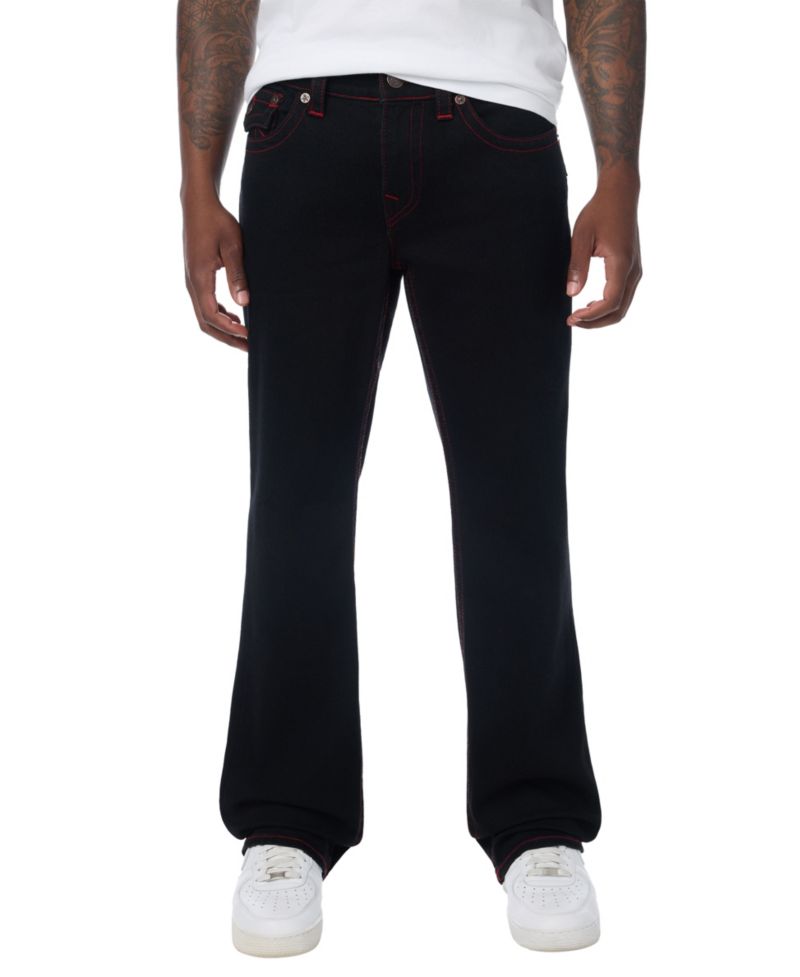 Men's Billy Logo-Script Flap Bootcut Jeans