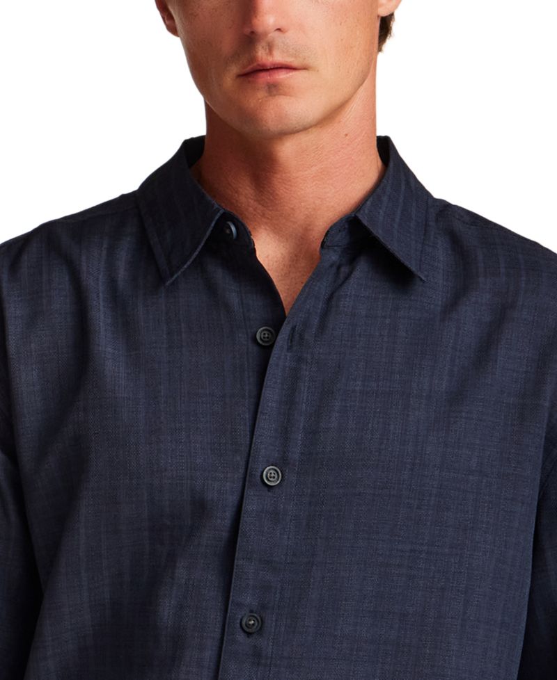 Men's Vertical Texture Long-Sleeve Shirt