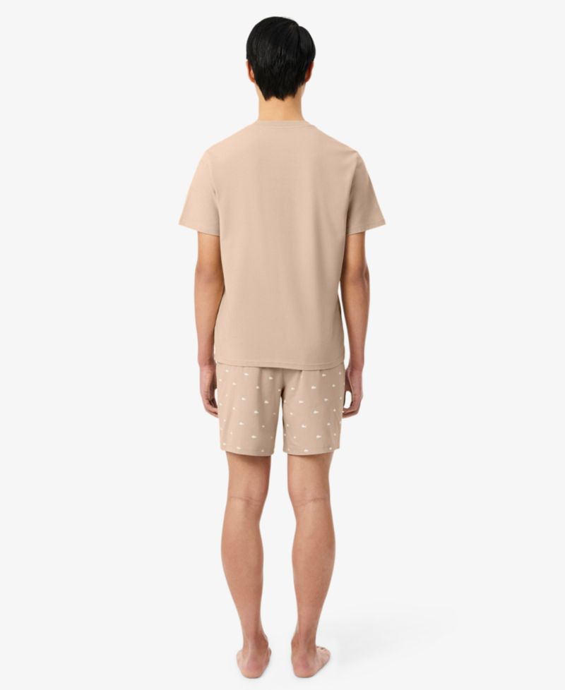 Men's Crewneck Short-Sleeve T-Shirt and Pajama Shorts, 2-Piece Set