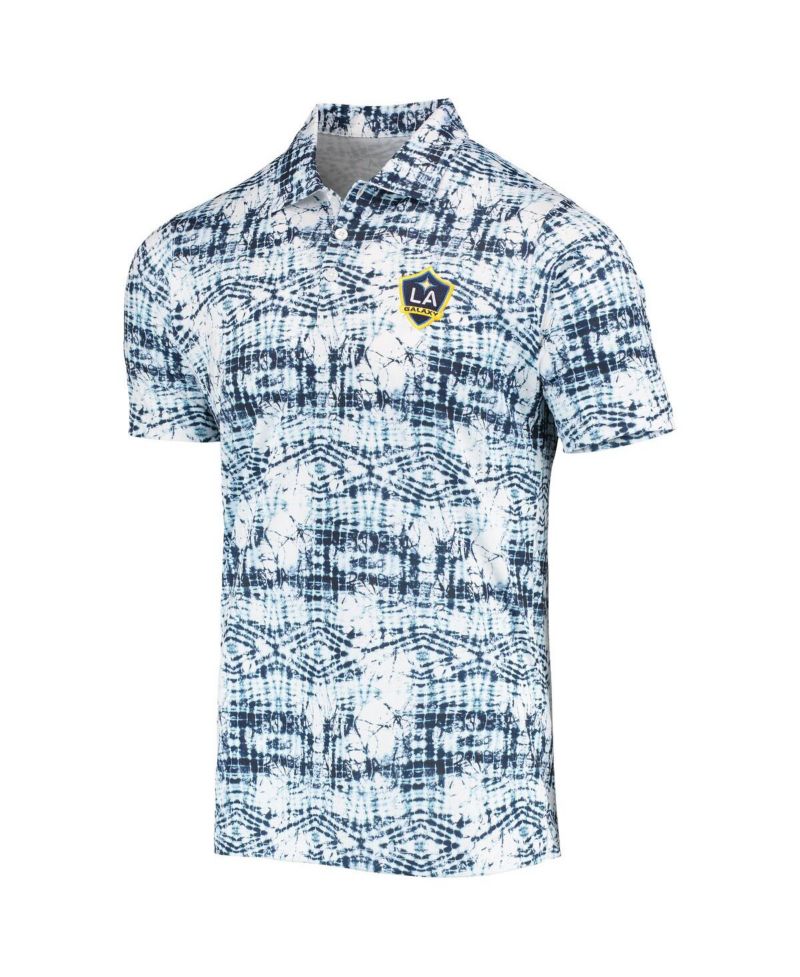 Men's Navy LA Galaxy Vivid Polo Shirt