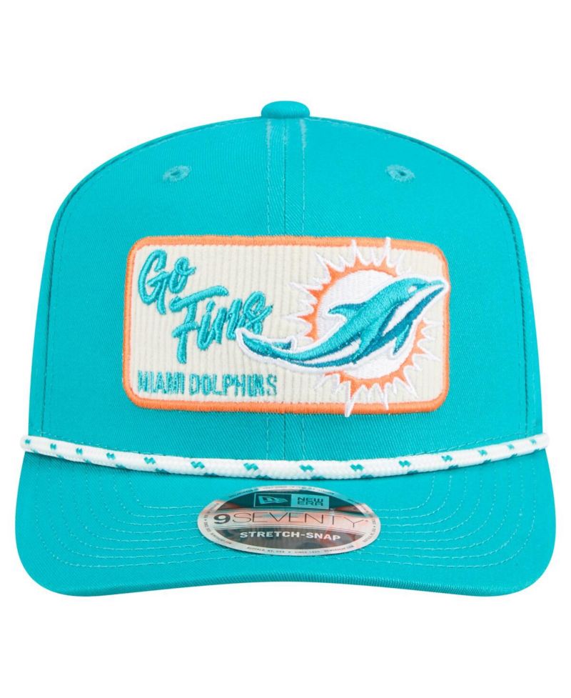 Men's Aqua Miami Dolphins Chant 9SEVENTY Stretch-Snap Hat