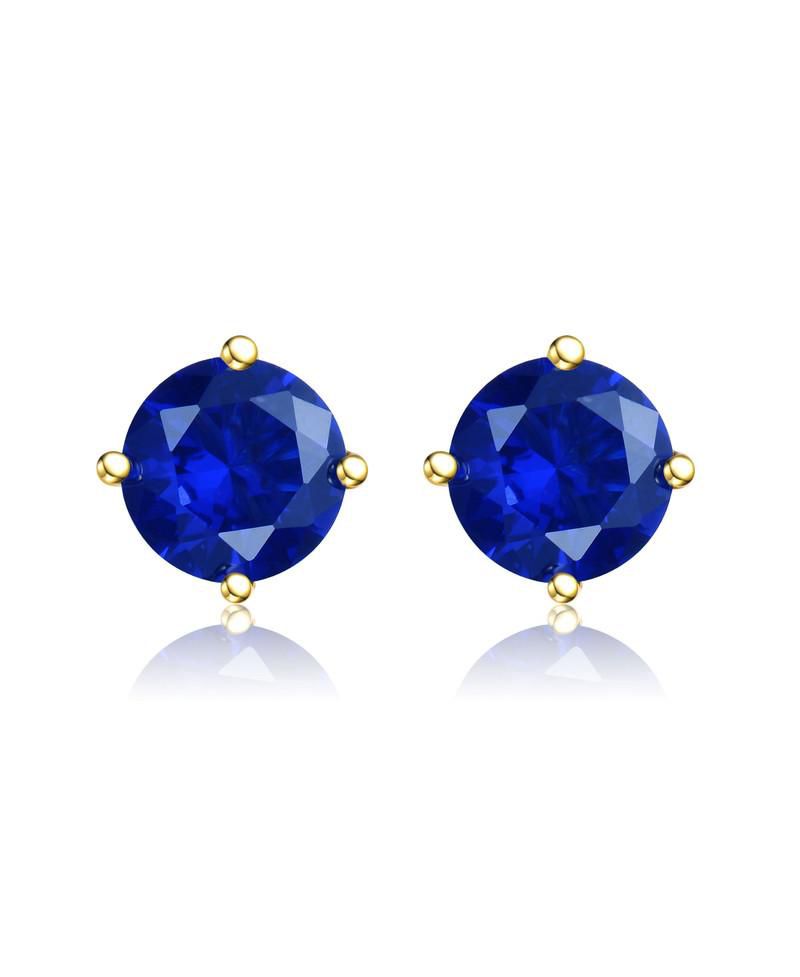 Dainty 14K Gold Plated 7MM Cubic Zirconia Mini Stud Earrings