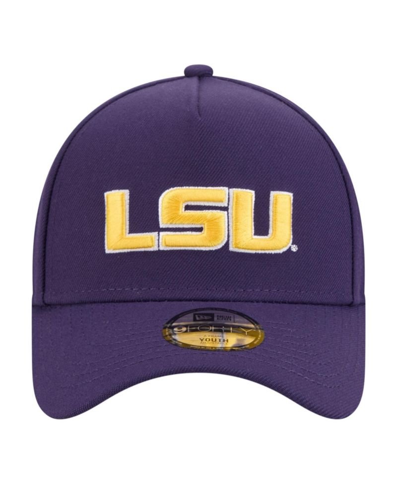 Big Boys and Girls Purple LSU Tigers 9FORTY A-Frame Adjustable Hat