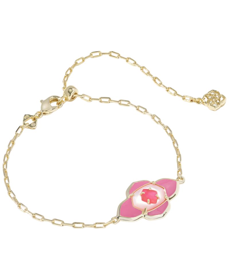 14k Gold-Plated Abbie Medallion Delicate Chain Bracelet