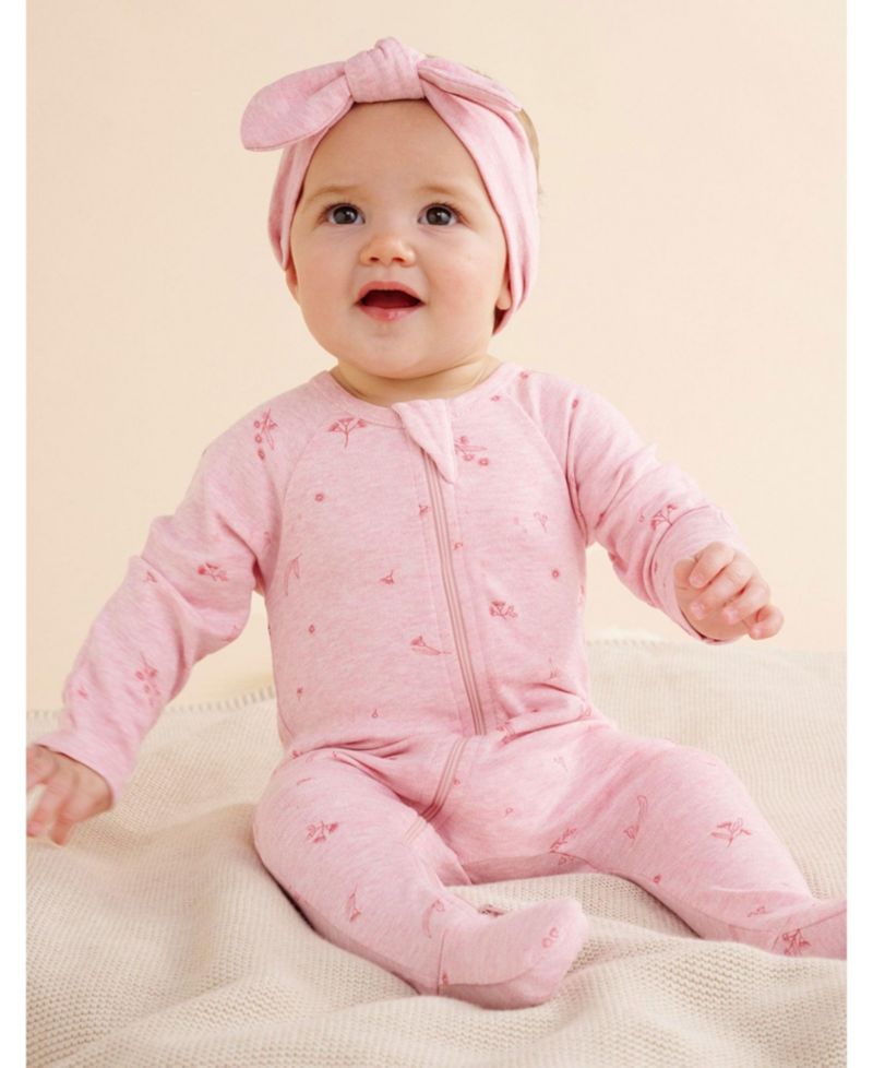 Baby Girls 2 Pack Zip Coverall