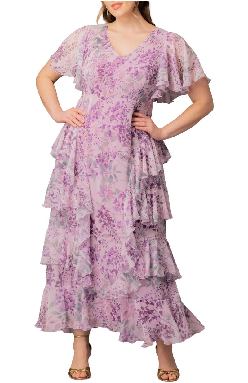 Plus Size Tour de Flounce Evening Gown