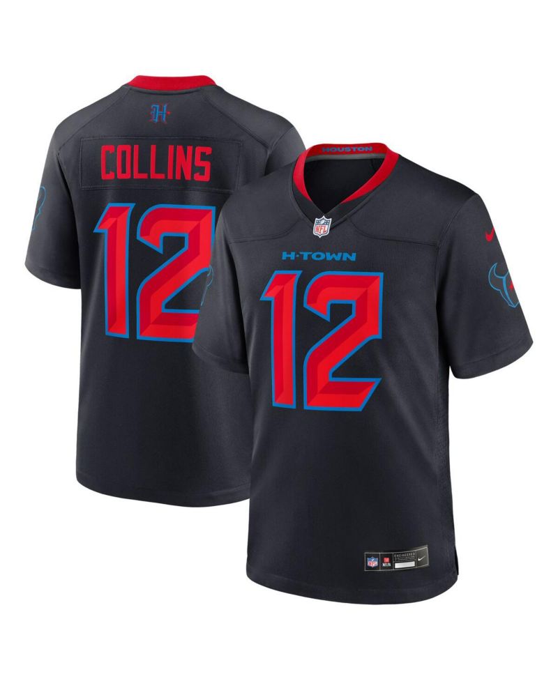 Men's Nico Collins Navy Houston Texans 2nd Alternate Game Jersey