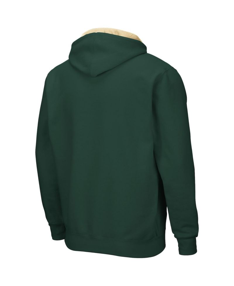 Men's Green Colorado State Rams Arch & Logo 3.0 Full-Zip Hoodie