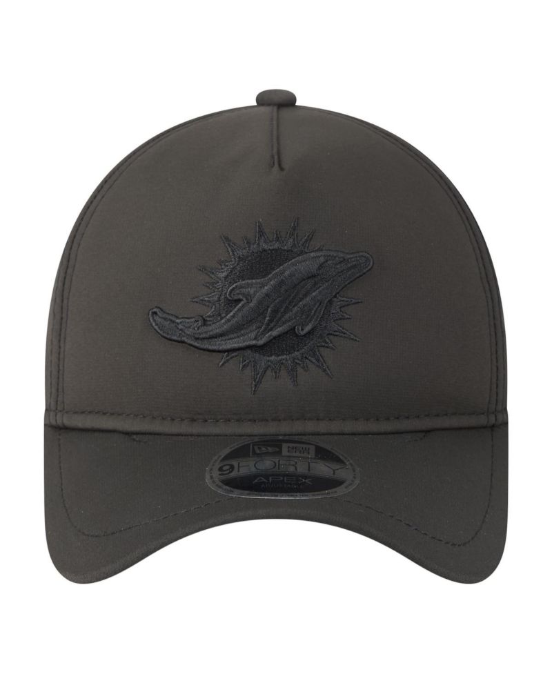 Men's Black Miami Dolphins Apex 9FORTY Adjustable Hat