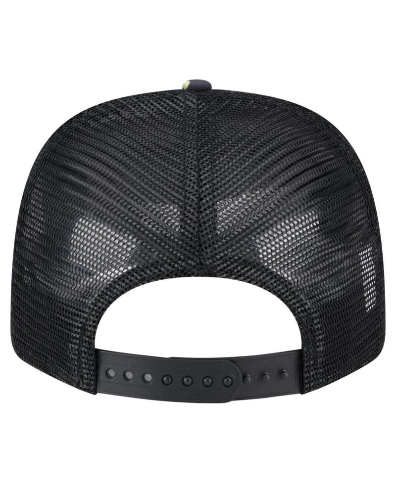 Men's Black Texas Rangers Adventure Drinks Pattern 9SEVENTY Stretch-Snap Hat