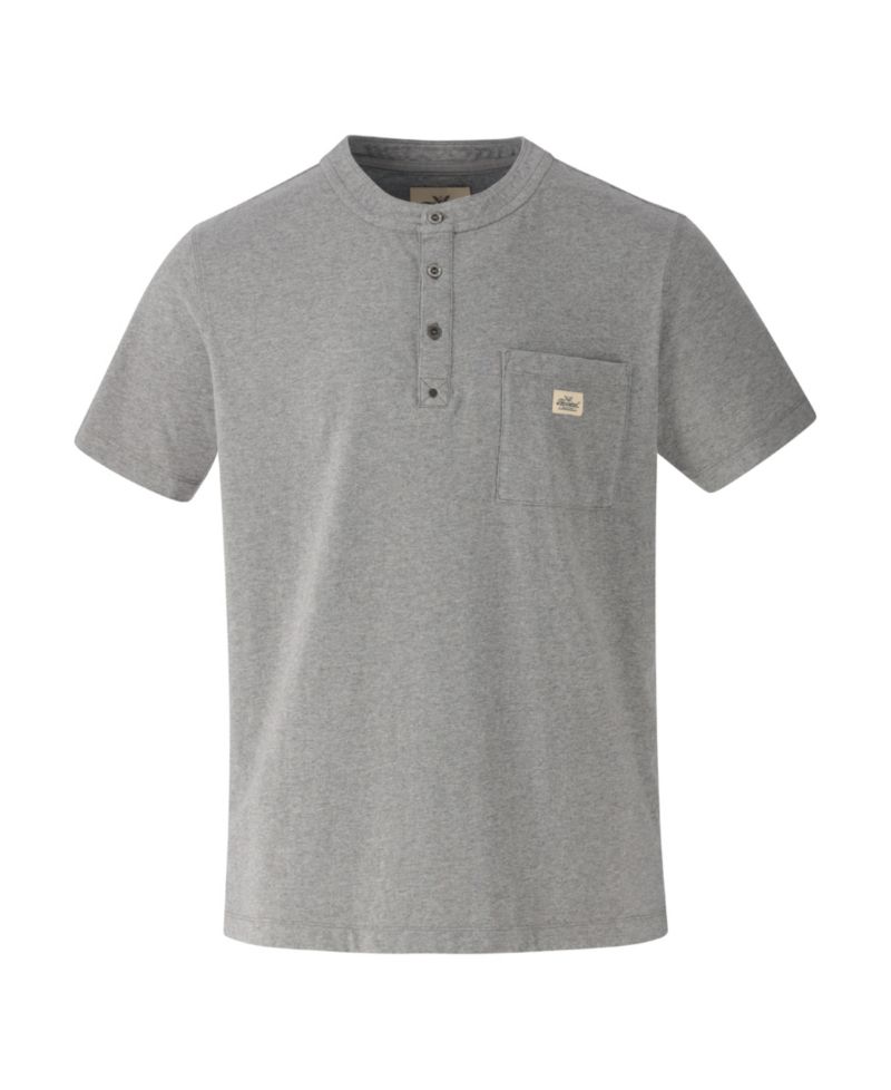 Men's Vintage Wash Short Sleeve Pocket Henley