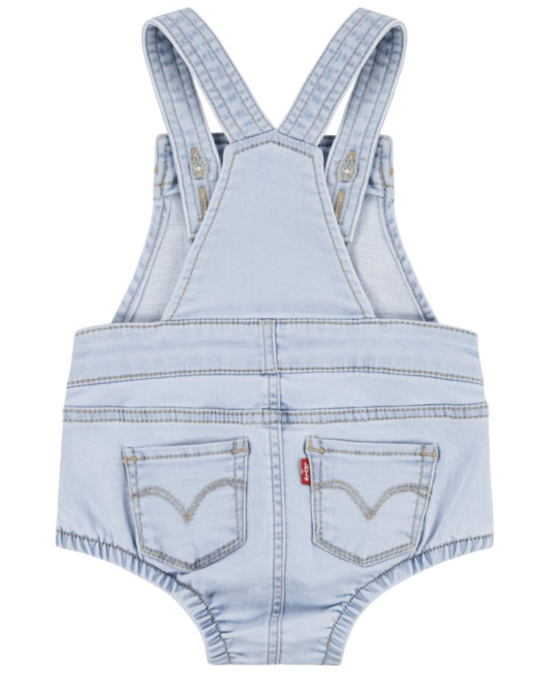 Baby Girls' Sleeveless Denim Shortalls
