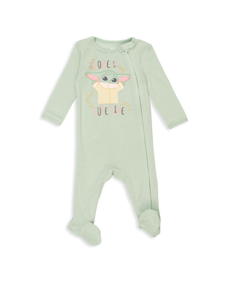 Baby Girls The Mandalorian Grogu 2-Pack Footed One Piece Sleep N' Play