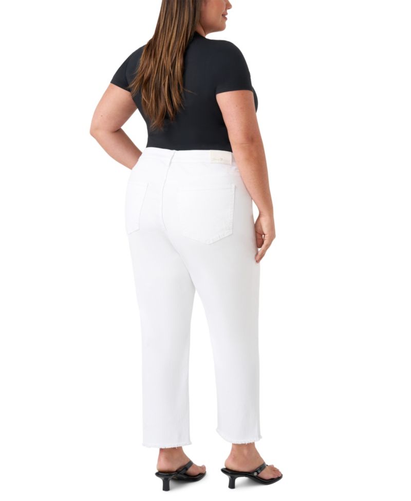 Plus Size Vintage Straight Ankle Jeans