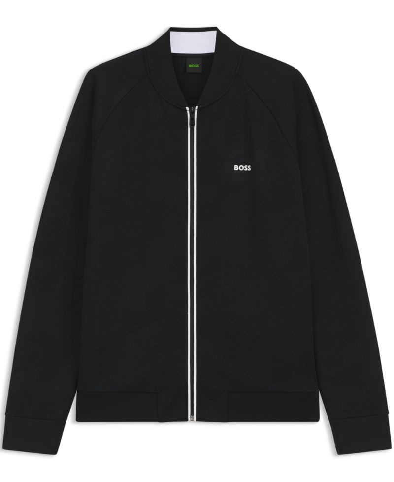Men's Triangle-Jacquard Zip-Up Sweatshirt