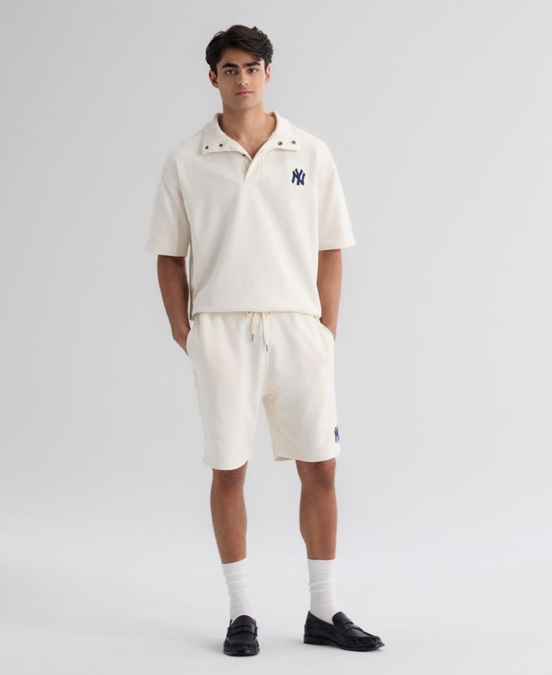 Men's Bisque New York Yankees Iconic Terry Warm-Up Shorts