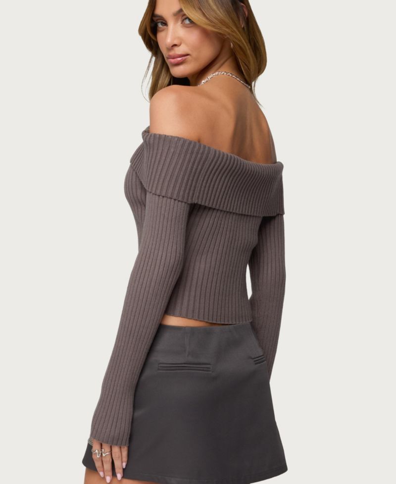 Women's Lauren Knit Fold Over Top