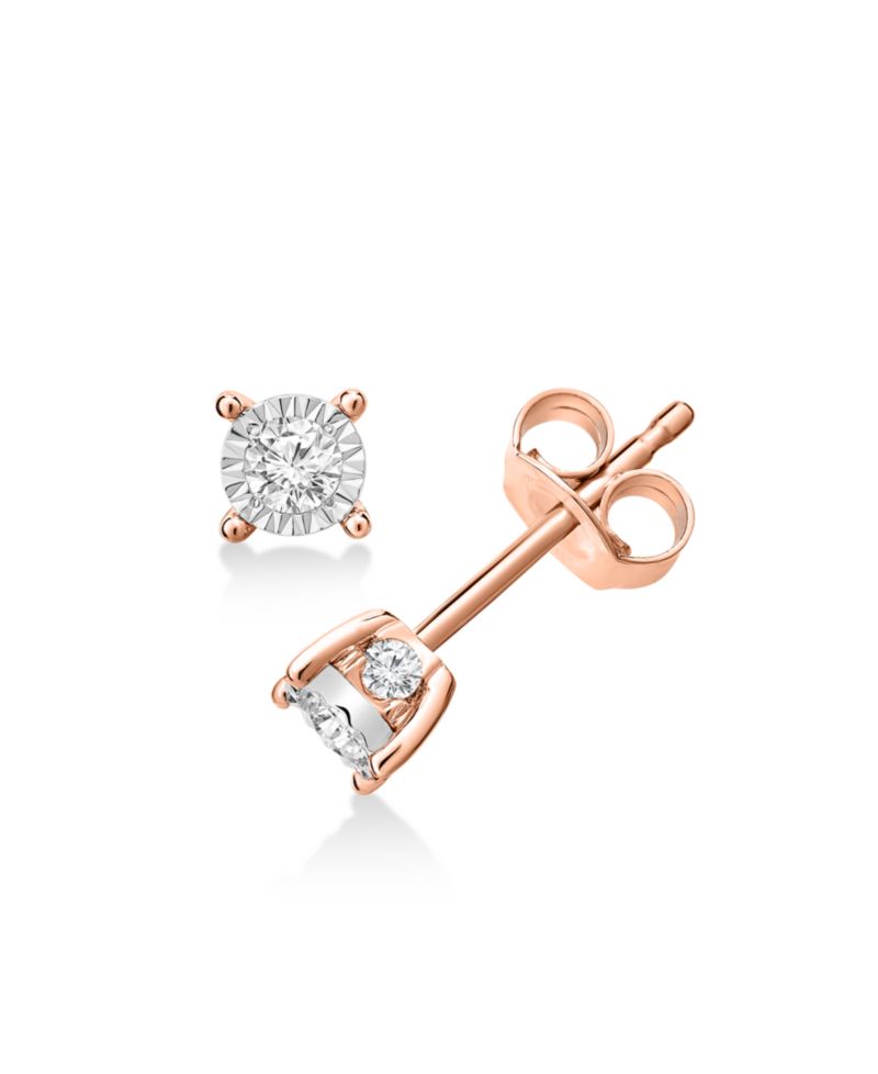 Diamond Stud Earrings (3/8 ct. t.w.) in 10k White, Yellow or Rose Gold