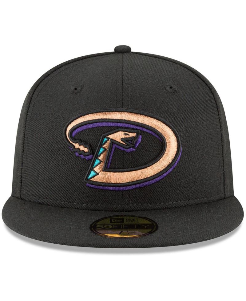 Men's Black Arizona Diamondbacks Cooperstown Collection Wool 59FIFTY Fitted Hat