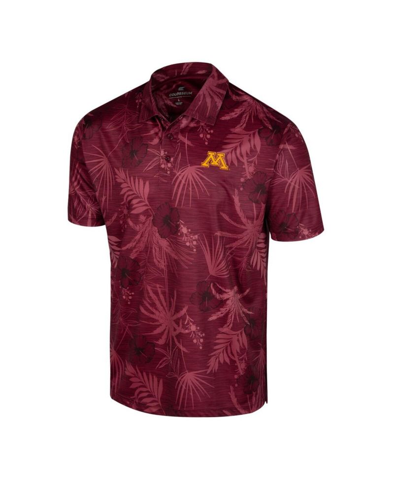 Men's Maroon Minnesota Golden Gophers Palms Team Polo Shirt