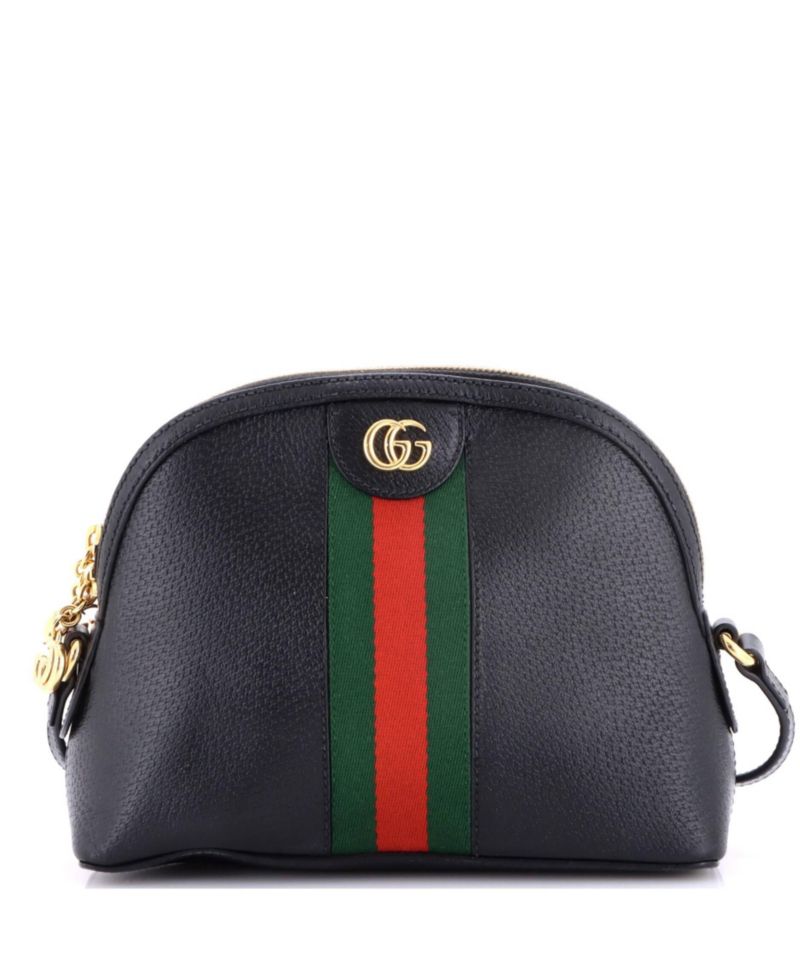 Small Ophidia Dome Shoulder Bag Leather