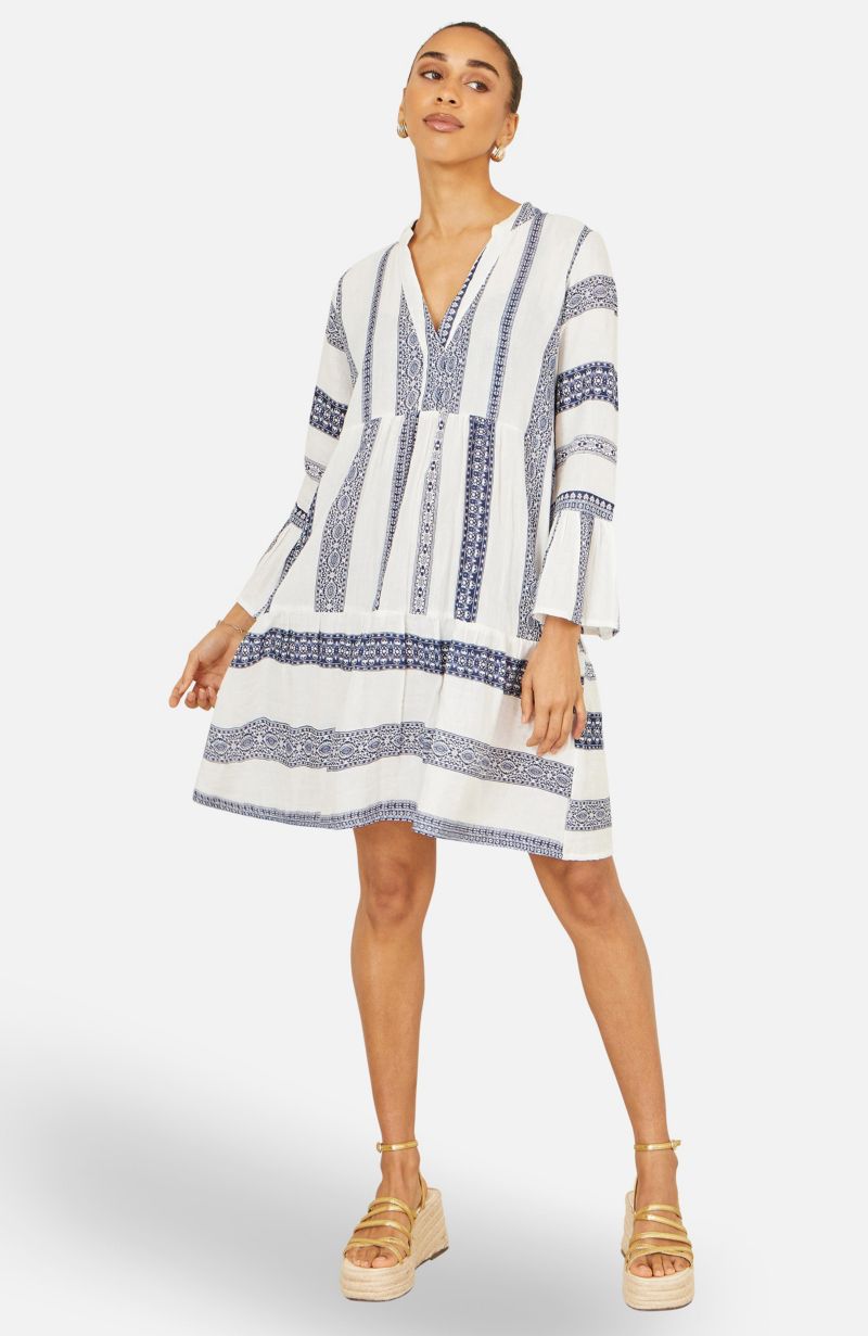 Women's Cotton Stripe Tunic Dress