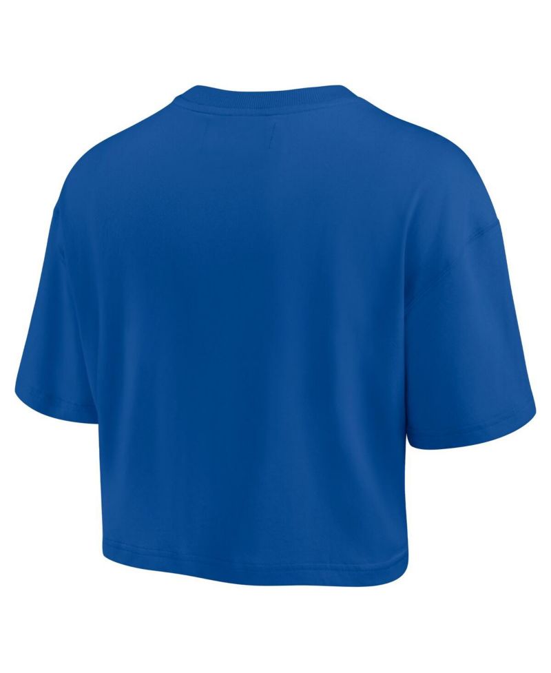Women's Royal Los Angeles Rams Super Soft Short Sleeve Cropped T-shirt