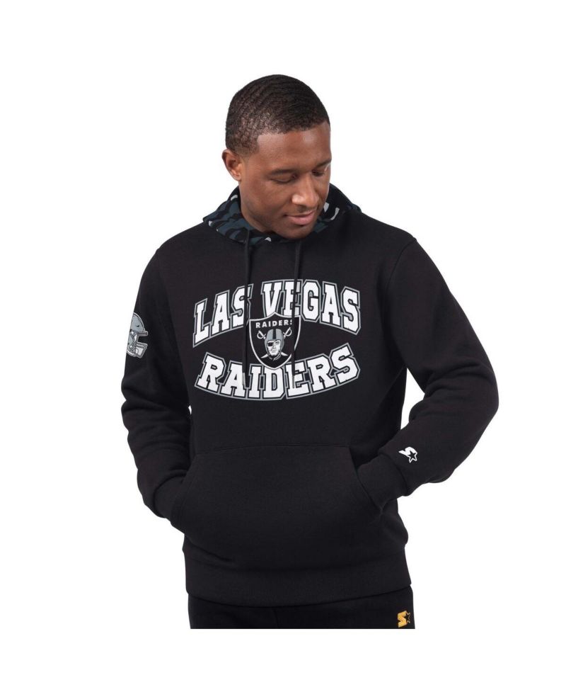 Men's Black Las Vegas Raiders Thursday Night Gridiron Pullover Hoodie