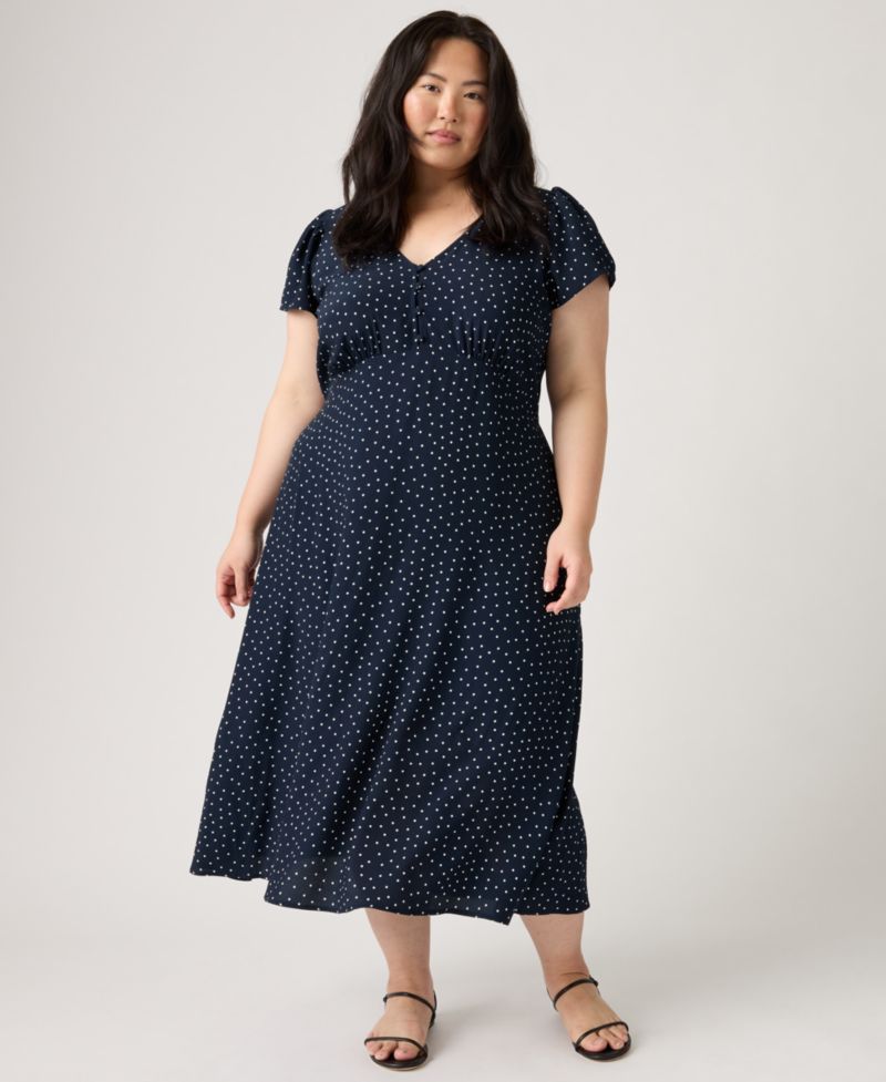 Plus Size Lilith Short-Sleeve Midi Dress